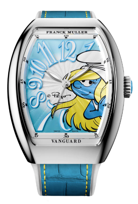 Buy Franck Muller Vanguard Smurfette Replica Watch for sale Cheap Price V 32 SC AT FO SMURFETTE (BL)